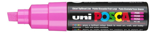 Uni Posca Lapiz Marcador Punta Cincel Pc-8k Color Rosa Box 6