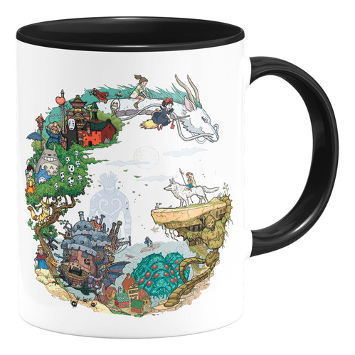 Taza Interior De Color Studio Ghibli 04 Anime Totoro Chihiro