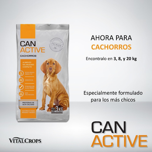 Imagen 3 de 4 de Alimento Completo Perro Cachorro Canactive 20kg