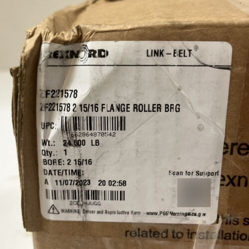 Rexnord Zf221578 Flange Roller 2 15/16 Ccm