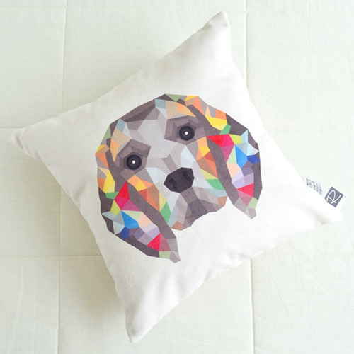 Imagen 2 de 3 de Cojín Decorativo Estampado Perro Beagle