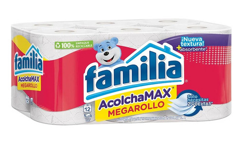 Papel Higienico Familia Acolchamax Megarrollo X 12 Rollo