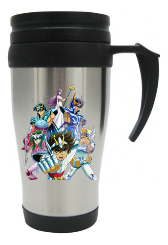 Vaso Viajero Metalico Caballeros Del Zodiaco Mugs 