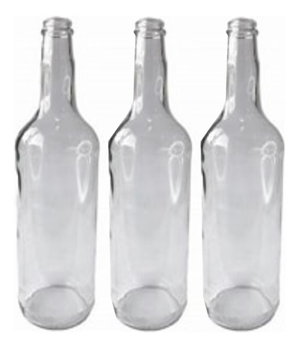 6 Garrafa De Vidro Vazia 1l Conhaque Pitú Litro 965 Ml