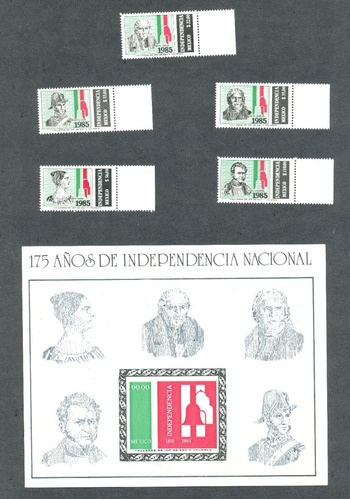 Serie Estampillas 175 Aniversario Independencia   1985 Mnh