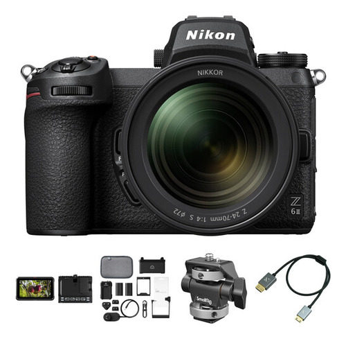 Cámara Nikon Z6 Ii Mirrorless Con Lente 24-70mm F/4 Y Kit D
