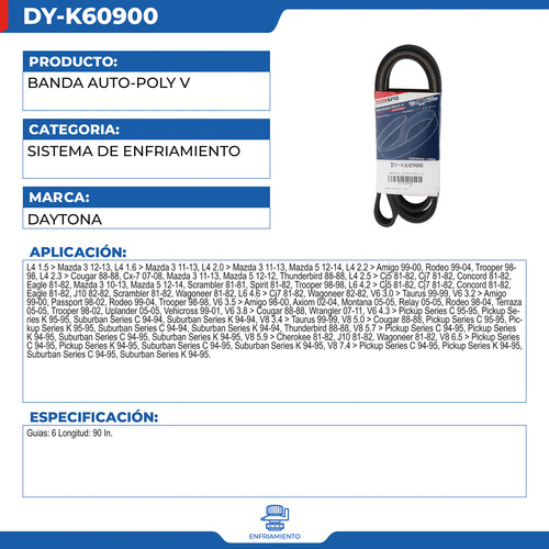 Banda Auto-poly V Honda Passport 1998-2002