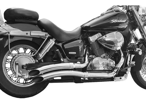 Imagem 2 de 2 de Escapamento Shadow 750 Slash Curve