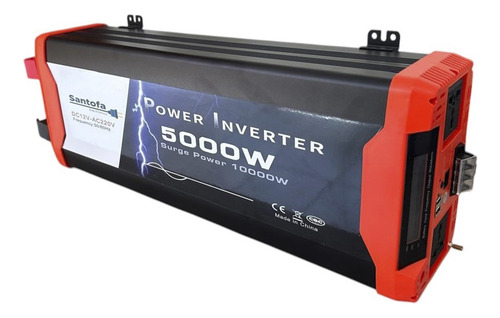 Inversor De Corriente 12va220v 5000w 2usb 2sockets Onda Pura