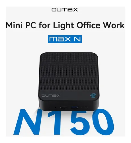 Oumax Max Mini Pc Intel N150 16gb 500gb Dual 1000m Lan Bt5.0