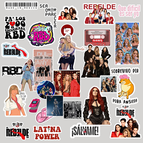 Pack Stickers- Adesivos Rbd 2023 Rebelde Impermeável