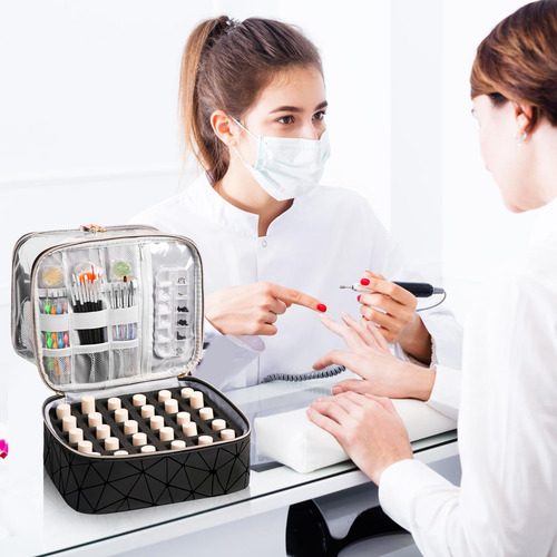 Partreko Organizador De Esmalte De Uñas Transparente, Bolsa