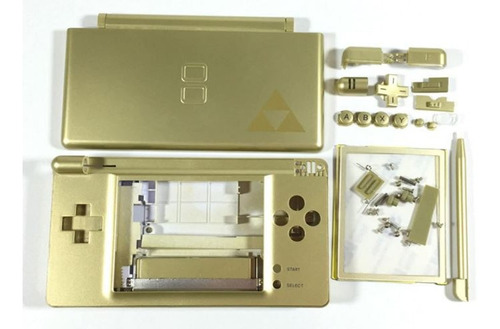Carcasa Compatible Con Nintendo Ds Lite Completa Dorado