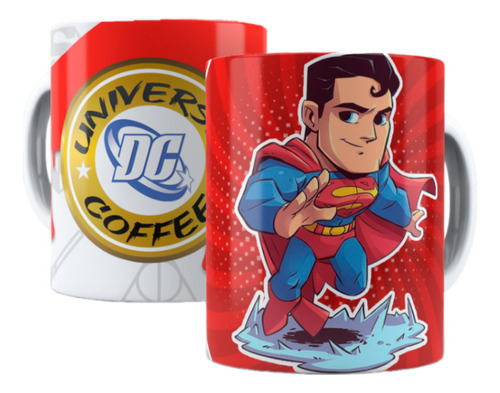 Taza Plastica Sublimada Personalizada Dc Comic Superman