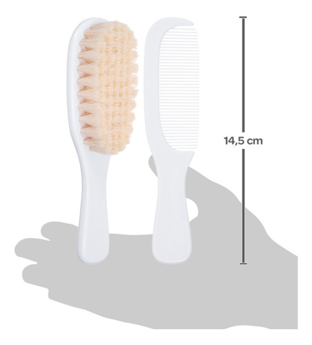 Imagem 5 de 10 de Kit Cuidados Cortador Unha Escova P/ Cabelo Bebê Envio 24h