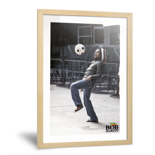 Cuadros Bob Marley Fútbol Reggae Pelota Enmarcado 35x50cm