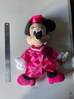 Peluche Minnie Mickey Disney Vestido Burdeo Paris 23cm 