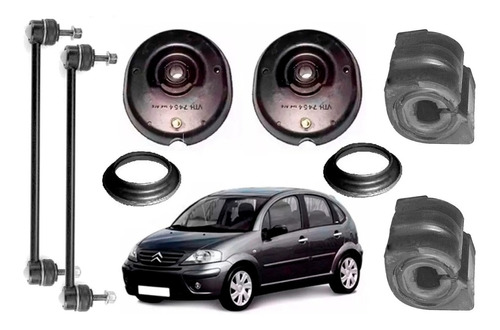 Kit 2 Cazoletas + Crapodinas + Bieletas + Bujes - Citroen C3