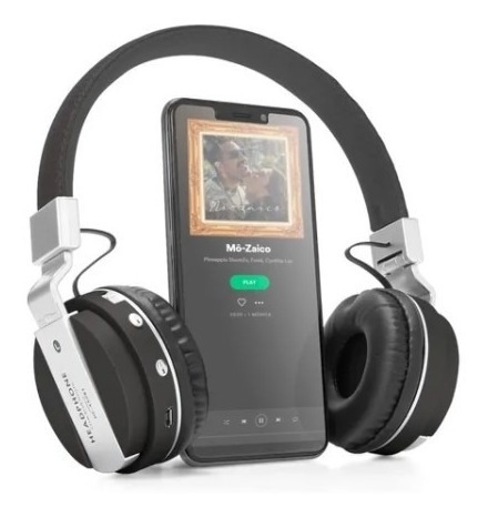 Headfone Bluethooth Celular Pc Note Exbom Hf-450bt - Preto Preto