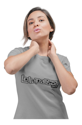 Polera Unisex Lollapaloza Logo Estampada