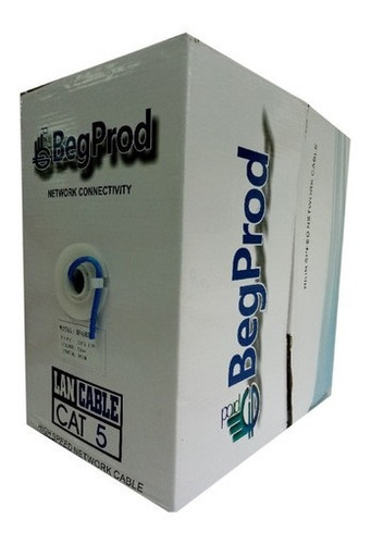 Cable Utp Cat 5 305 Mts Bobinaazul 0.45mm