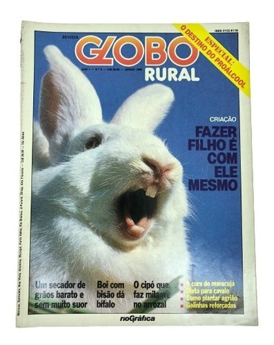 Revista Globo Rural Número N 9 Jun 1986 - Criação Coelho