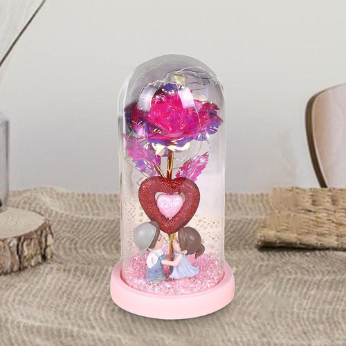 Decoración De Valentín, Rosa De Cristal, Regalo Base Rosa