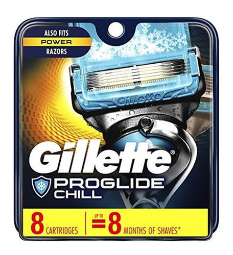 Gillette Proglide Chill - Cuchillas De Afeitar Para Hombre