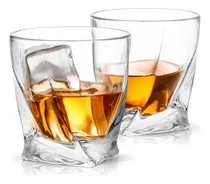 Comprar Joyjolt Atlas - Vasos De Whisky De Cristal, Estilo Antiguo, 12 Onzas, Vidrio De Whisky Ultra Transparente Para Bourbon Y Licor, Juego De 2 Vasos De Cristal