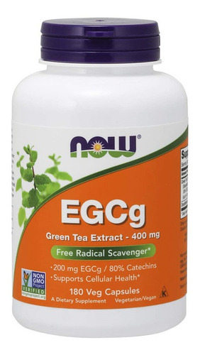 Now Egcg Extracto De Té Verde 400mg 180 Cápsulas Vegetales