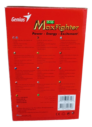 Joystick Retro Genius Maxfighter F-16 Para Pc Negro