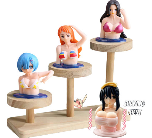 Sacude Pecho Niña Hermosa Serie One Piece Modelo Adorno 4set