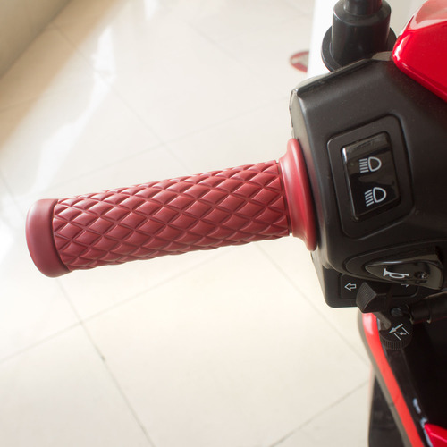 Par Jgo Puños Rojo Cafe Racer B645 Para Moto Kinlley