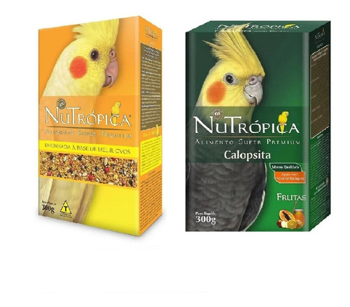 Kit Ração Nutropica P/ Calopsita Mel & Ovos + C/ Frutas 300g