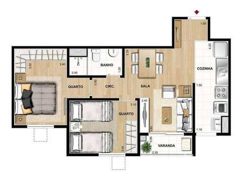 Imagem 12 de 30 de Apartamento Com 2 Dormitórios À Venda, 48 M² Por R$ 240.000,00 - Rocha - Rio De Janeiro/rj - Ap0075
