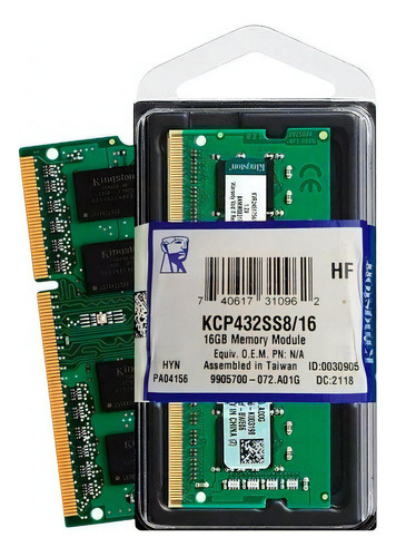 Memoria Ram Ddr4  Laptop 16gb 3200 Mhz Kingston 