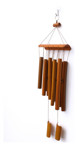 Campana De Viento De Madera De Bambú De 10 Tubos Campana De