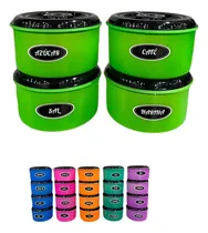 Comprar Potes Envases De Cocina Contenedores De Alimentos 4 Pcs
