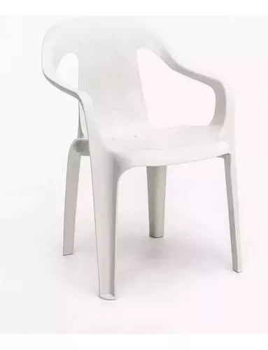 Conjunto de Mesa com Poltrona Spazio cor Branca - Rei do Plástico