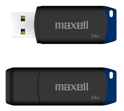 Pen Drive Maxell Usb 64gb Usb 3.0 Negro/azul 347537