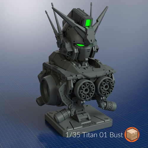 Archivo Stl Impresión 3d - Gundam - Titan Bust