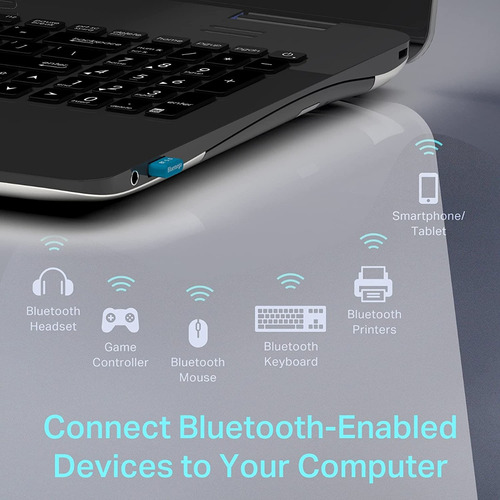 Imagen 4 de 8 de Mini Usb Adaptador Bluetooth Para Pc 5.0 Bluetooth Edr