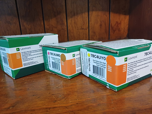 Kit Toner Original Lexmark 78c4uko , 78c4umo 78c4uyo Negro