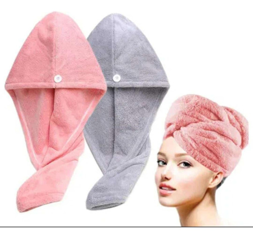 Toalla Secado De Cabello Turbante Gorro De Baño Mujer Ducha