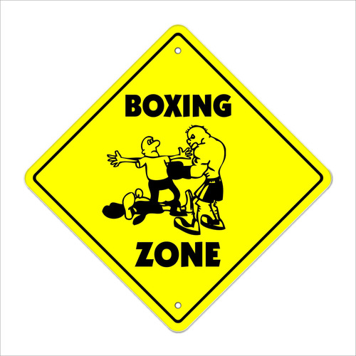 Boxeo Crossing Sign Zone Xing | Interior / Exterior | 12.0 . Color Boxing