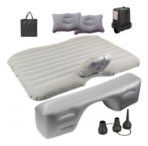 Colchón Inflable Auto Cama Compresor 2 Almohadas Camping