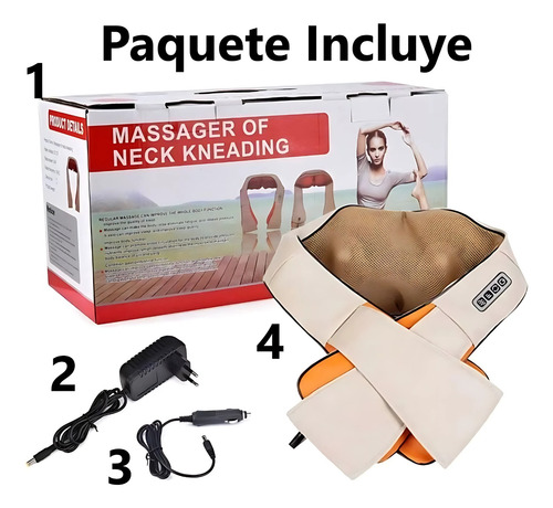 Masajeador Cuello Espalda Hombros + Calor Infrarrojo