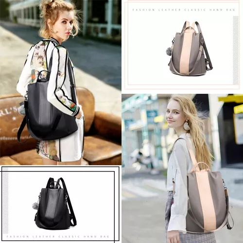 Mochila antirrobo para mujer, bolso escolar a la moda, sencillo