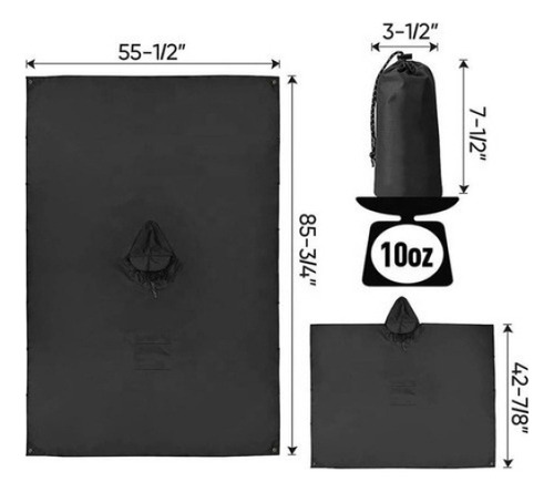 Capa De Lluvia Militar Impermeable 3 En 1 Con Capucha 2024