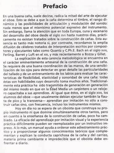 Manual De Construcción De Cañas Para Oboes.